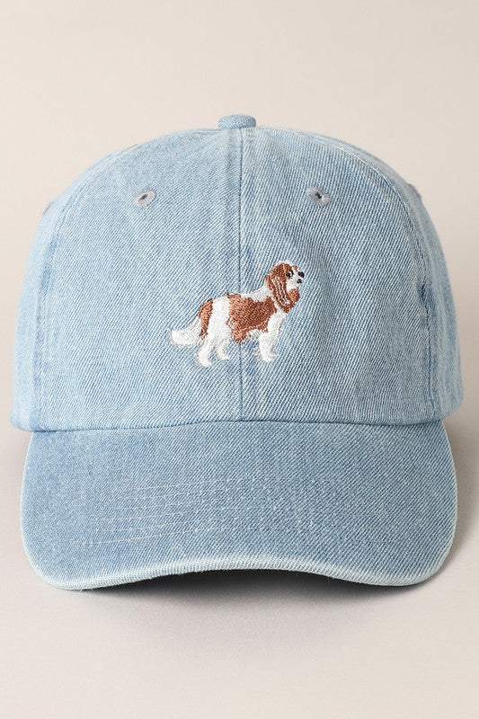 The Dawson  - Cavalier King Dog Denim Cap