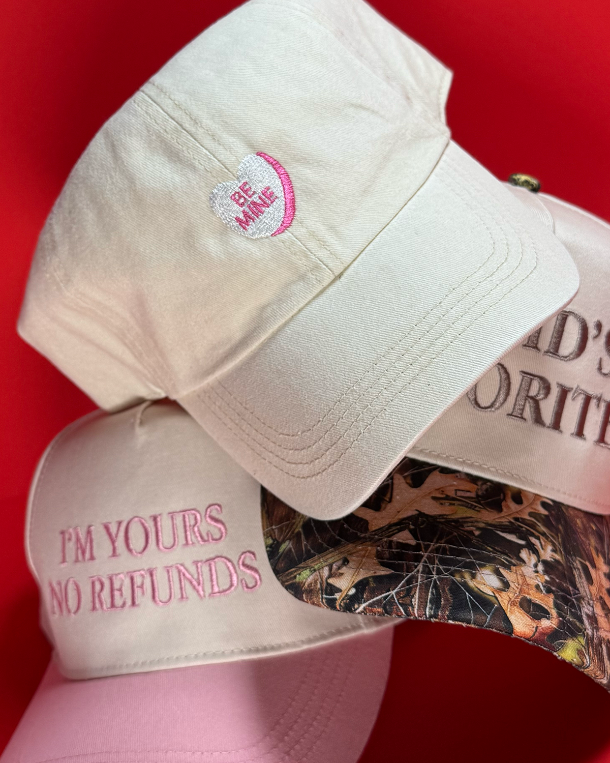 “I’m Yours, No Refunds” Embroidered Two-Tone Cap