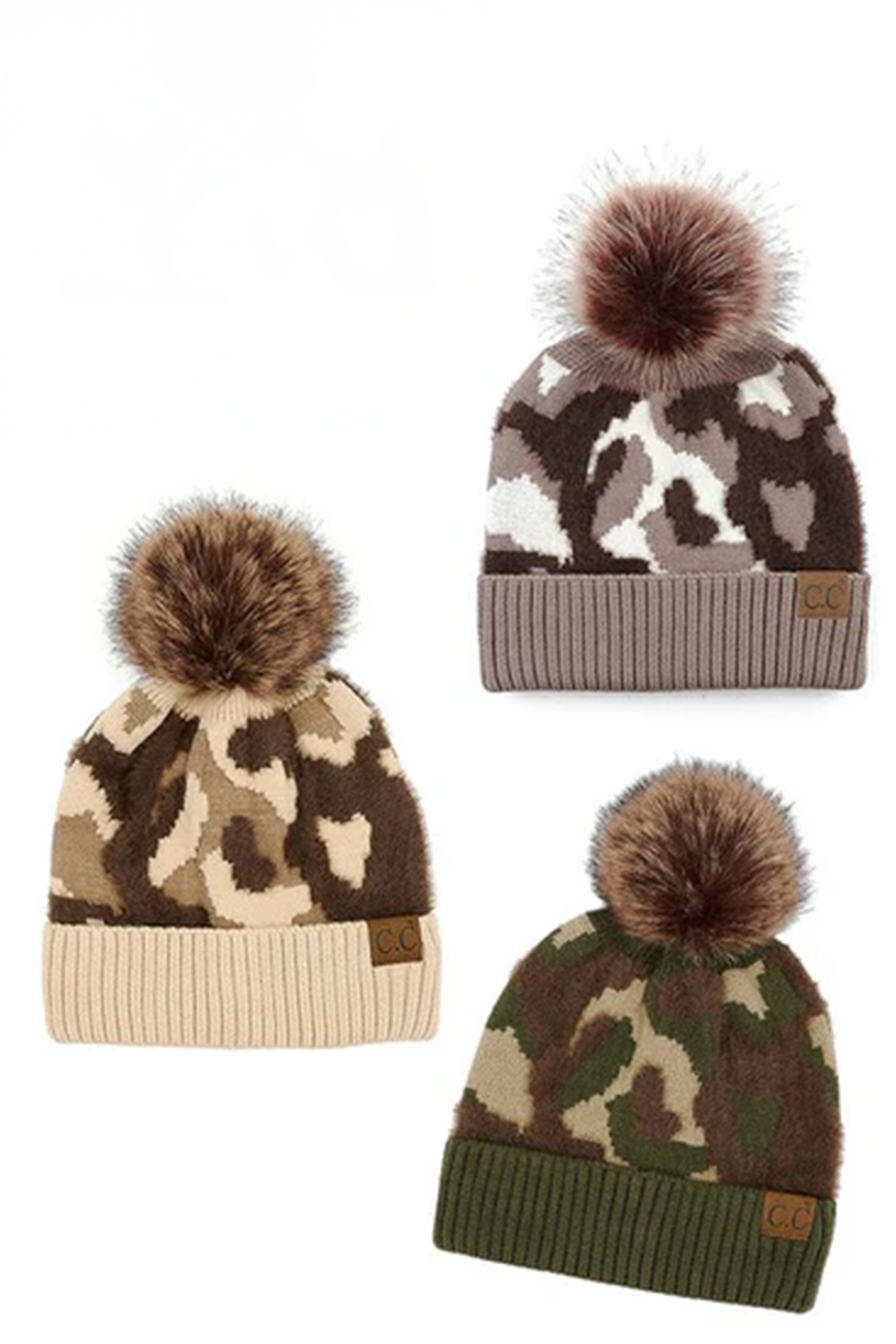 Bugzie & Bubby Cozy Camo Pom-Pom Beanie